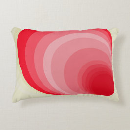 Almohada decorativa Art Déco en rojo y dorado.