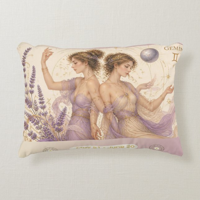 Almohada decorativa Art Nouveau Virgo (Anverso)