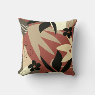 Almohada decorativa artística abstracta tropical d