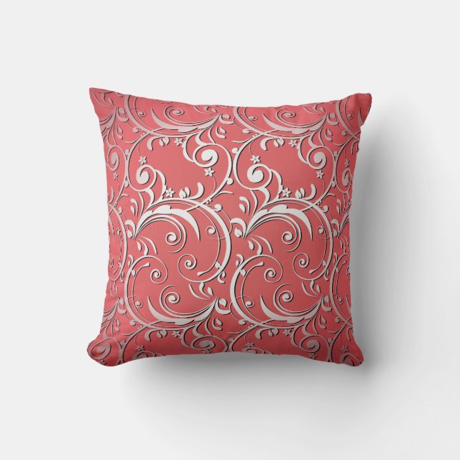 Almohada Decorativa Artística Roja (Anverso)