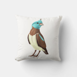almohada decorativa «ave azul de los sueños»