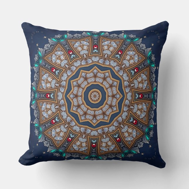 Almohada decorativa azul (Anverso)