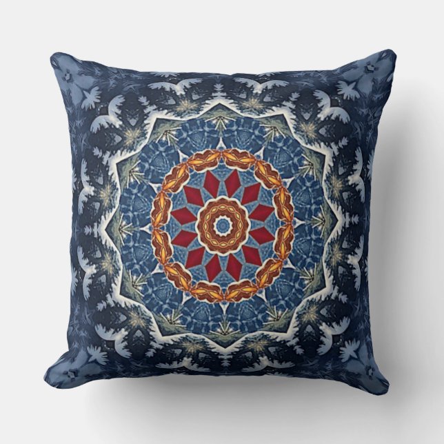 Almohada decorativa azul (Anverso)