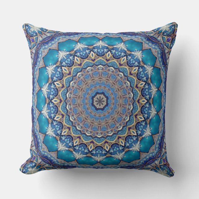 Almohada decorativa azul (Anverso)