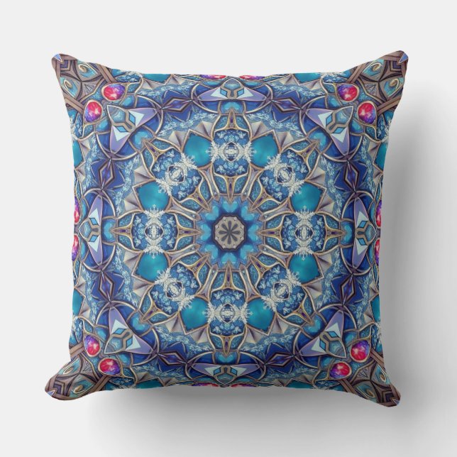 Almohada decorativa azul (Anverso)