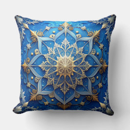 Almohada decorativa azul de Navidad