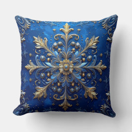 Almohada decorativa azul de Navidad