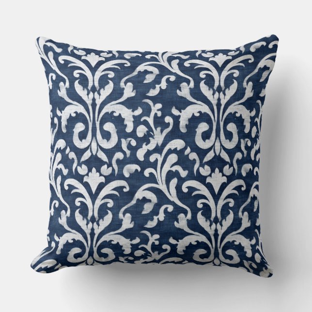 Almohada decorativa azul para tirar (Anverso)