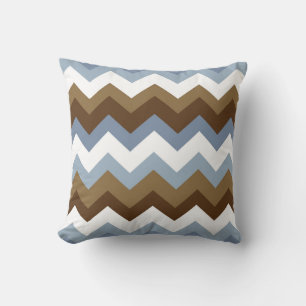 Almohada Decorativa Azul Zig Zag
