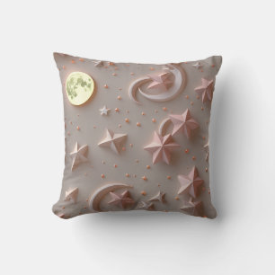 Almohada Decorativa - Beige Suave Rosa Celeste Lun
