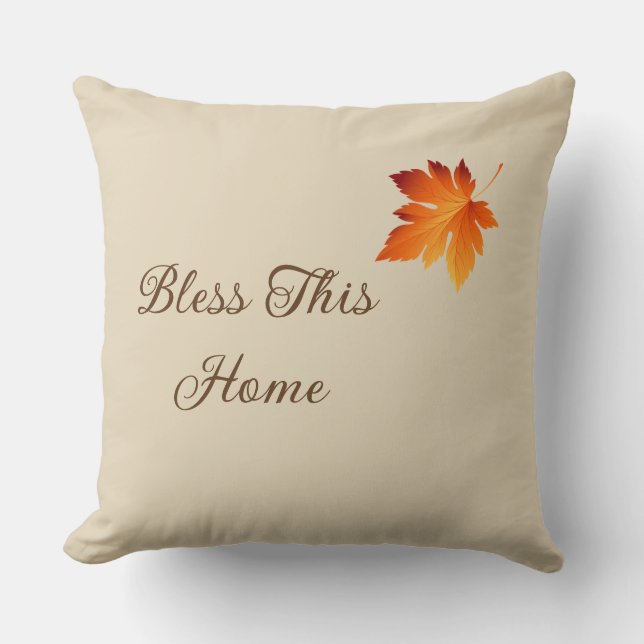 Almohada Decorativa Bendice Este Hogar (Anverso)