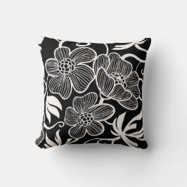 Almohada decorativa blanco y negro