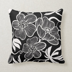 Almohada decorativa blanco y negro