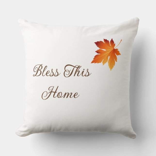 Almohada decorativa Bless This Home (Anverso)