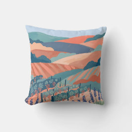 Almohada decorativa Blue Coral Vineyard – Paisaje