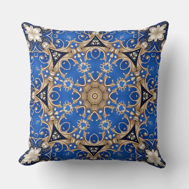 Almohada decorativa Blue Gold (Anverso)