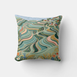 Almohada decorativa Blush & Sage Rice Terrace – Fo