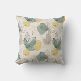 Almohada decorativa botánica de primavera suave