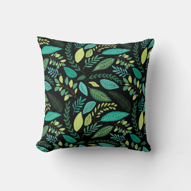 Almohada decorativa botánica Hoja de Otoño (Anverso)