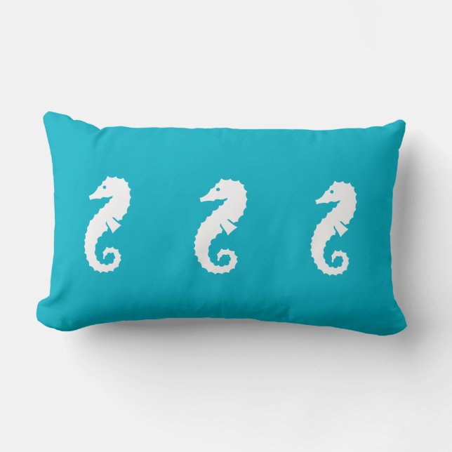 Almohada Decorativa Caballitos de Mar (Anverso)