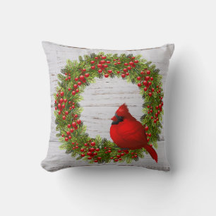 Almohada Decorativa-Cardinal de Navidad