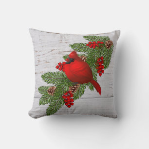 Almohada Decorativa-Cardinal de Navidad