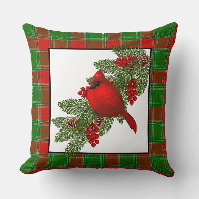 Almohada Decorativa-Cardinal de Navidad (Anverso)