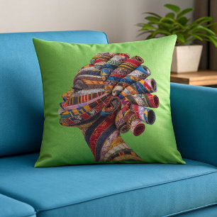 Almohada Decorativa Celebrando a las Mujeres Negra