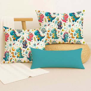 Almohada Decorativa Colorido Dinosaurio Bebé Lindo