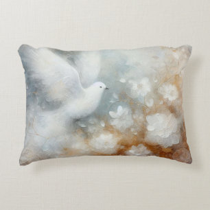 Almohada Decorativa con Acento de Paloma de Boda