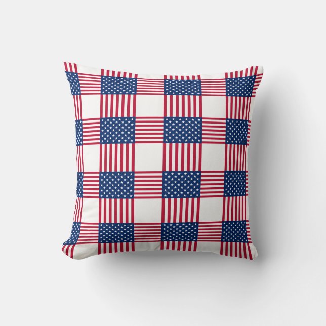 Almohada decorativa con acento patriótico  (Anverso)