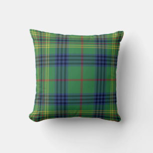 almohada decorativa con acento tartán de felpa