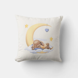 almohada decorativa con adorable sueño de conejo l