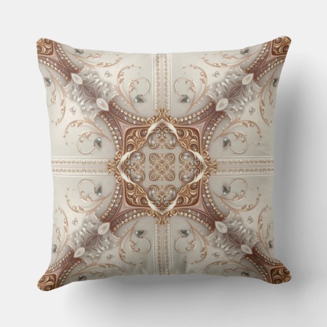 Almohada Decorativa con Adornos de Perla (Reverso )