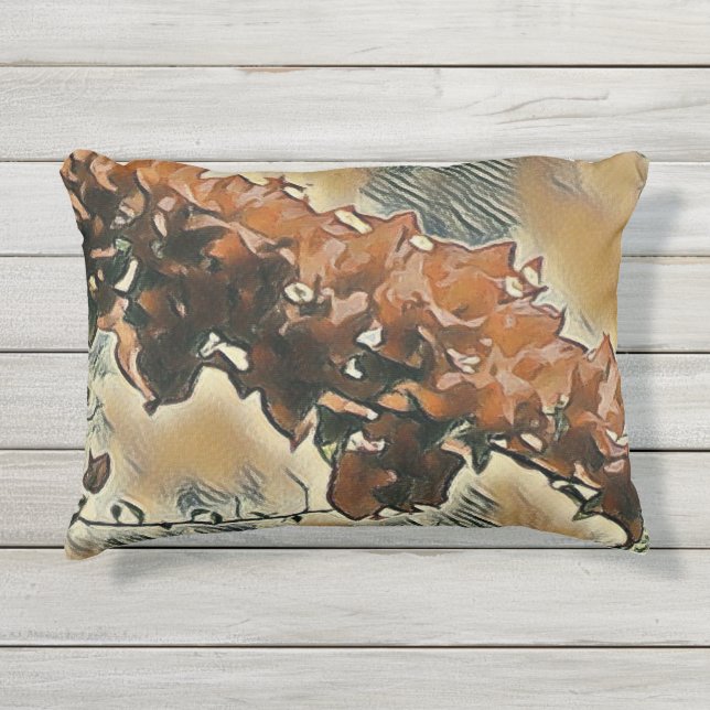 Almohada Decorativa con Arte de Rosal (Anverso)