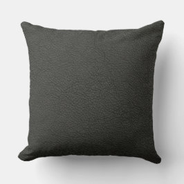 Almohada decorativa con aspecto de cuero de grafit
