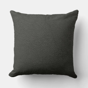 Almohada decorativa con aspecto de cuero de grafit