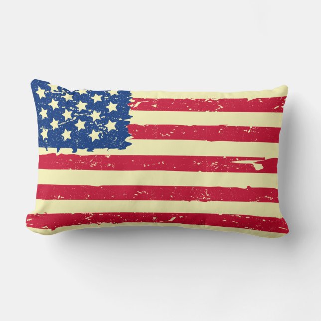 Almohada decorativa con bandera de EE. UU. (Anverso)