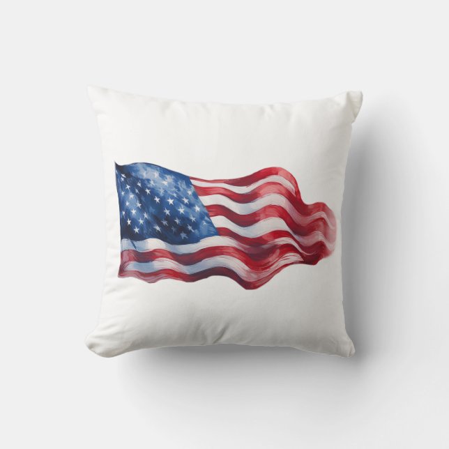 almohada decorativa con bandera de Estados Unidos (Anverso)