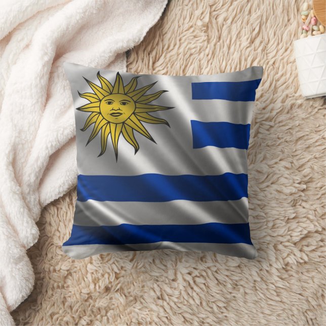 Almohada Decorativa con Bandera de Uruguay (Manta)