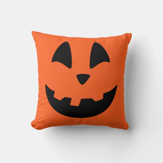 Almohada Decorativa con Cara de Calabaza Jack O La (Anverso)