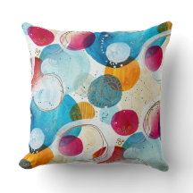 Almohada Decorativa con Círculos Abstractos para R