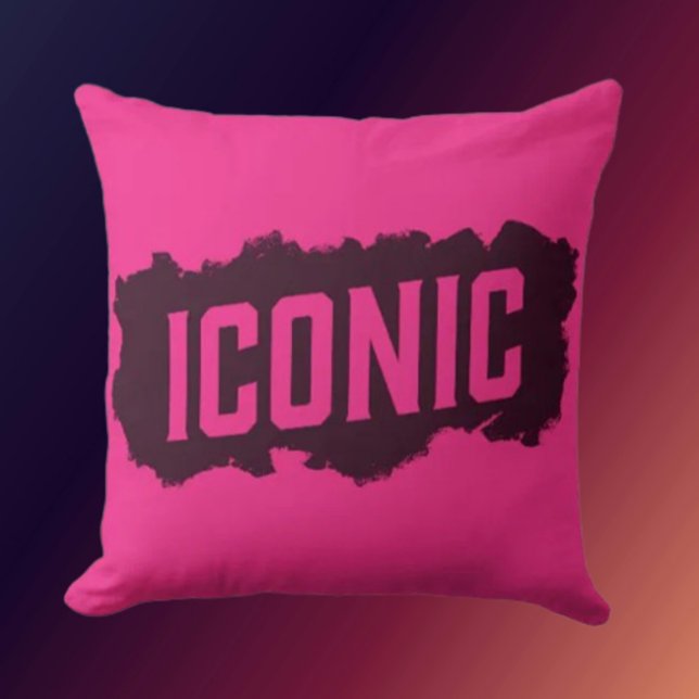 Almohada decorativa con declaración ICONICA (Subido por el creador)