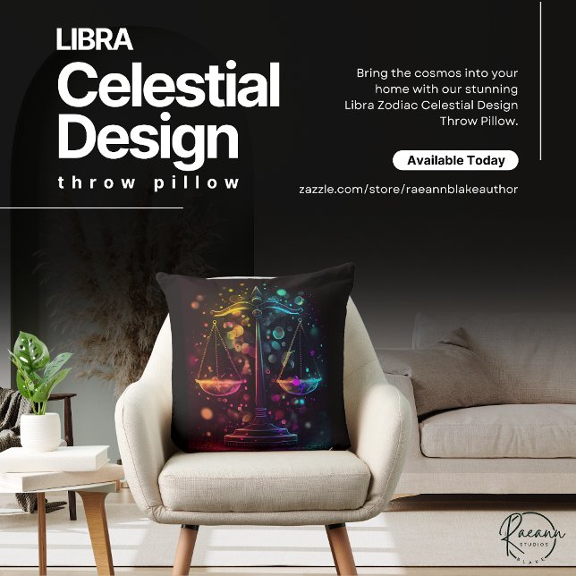 Almohada decorativa con diseño celestial de Libra  (Subido por el creador)