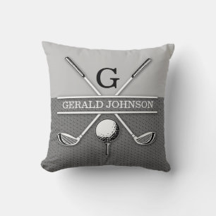 Almohada decorativa con diseño de monograma de gol