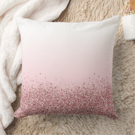 Almohada decorativa con diseño de purpurina rosa