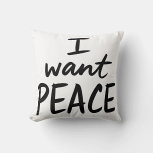 Almohada decorativa con diseño “Quiero Paz”