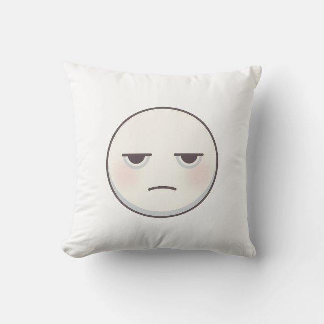 Almohada Decorativa con Emoji de Cara Cansada Mini (Anverso)