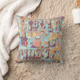 Almohada decorativa con estampado de diamantes y f