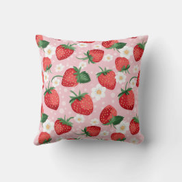 Almohada Decorativa con Estampado de Fresa
